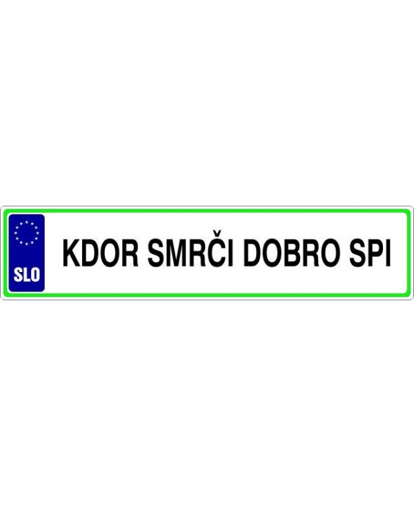 Kdor smrči dobro spi