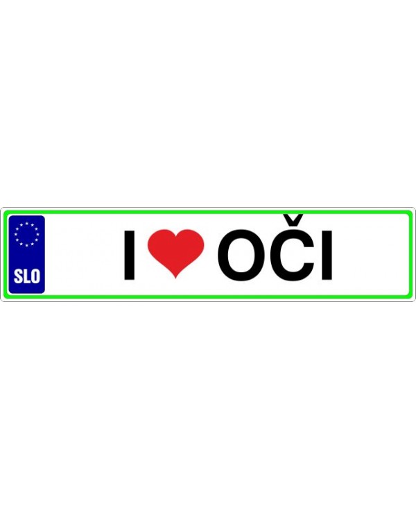 I love oči
